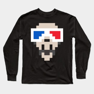 3d Glasses Skull Long Sleeve T-Shirt